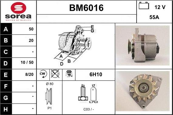 Sera BM6016 - Alternatore autozon.pro