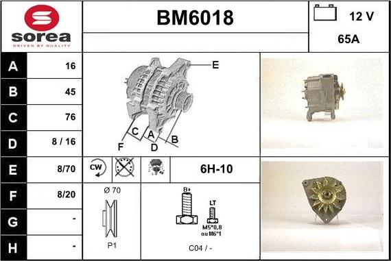 Sera BM6018 - Alternatore autozon.pro