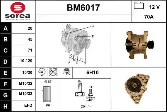 Sera BM6017 - Alternatore autozon.pro