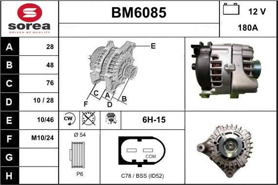 Sera BM6085 - Alternatore autozon.pro