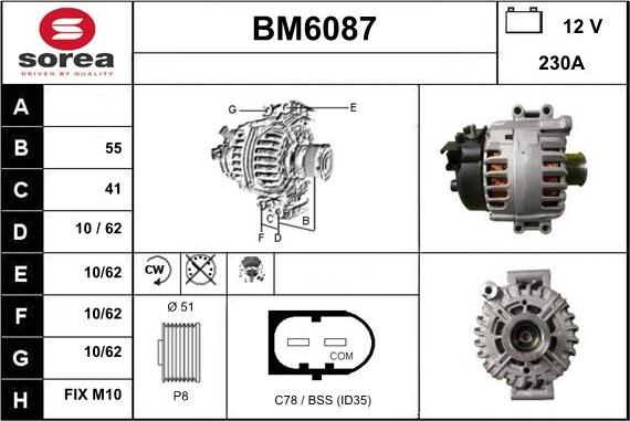 Sera BM6087 - Alternatore autozon.pro