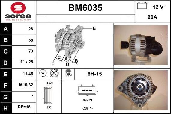 Sera BM6035 - Alternatore autozon.pro