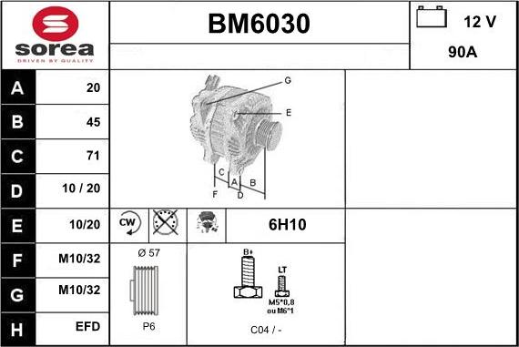 Sera BM6030 - Alternatore autozon.pro