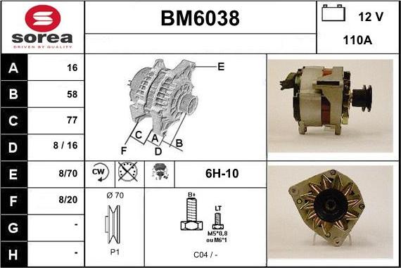 Sera BM6038 - Alternatore autozon.pro