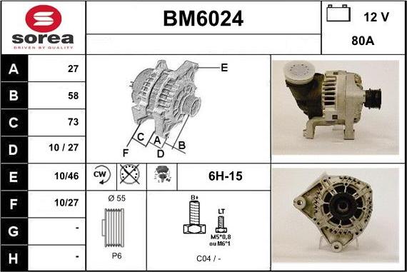 Sera BM6024 - Alternatore autozon.pro