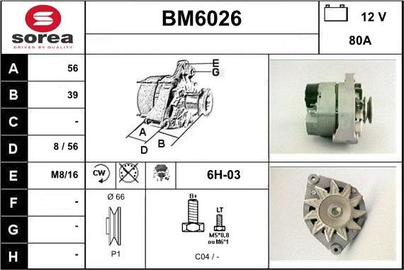 Sera BM6026 - Alternatore autozon.pro