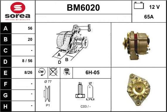 Sera BM6020 - Alternatore autozon.pro