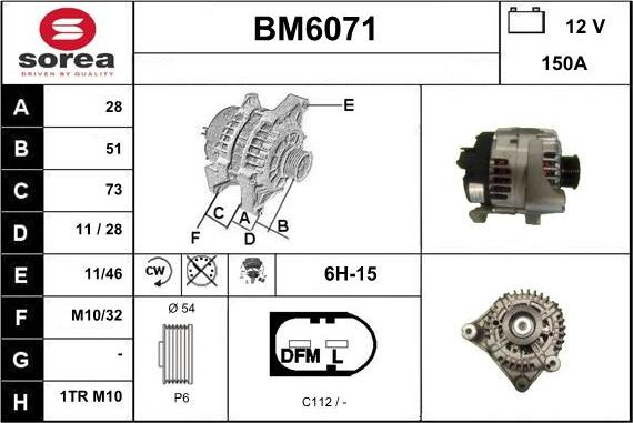 Sera BM6071 - Alternatore autozon.pro