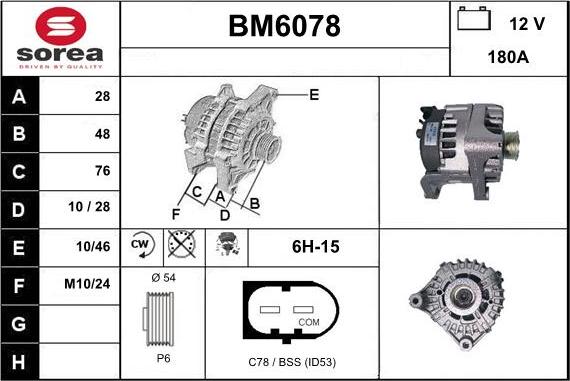 Sera BM6078 - Alternatore autozon.pro