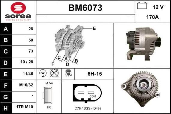 Sera BM6073 - Alternatore autozon.pro