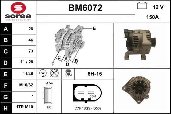 Sera BM6072 - Alternatore autozon.pro