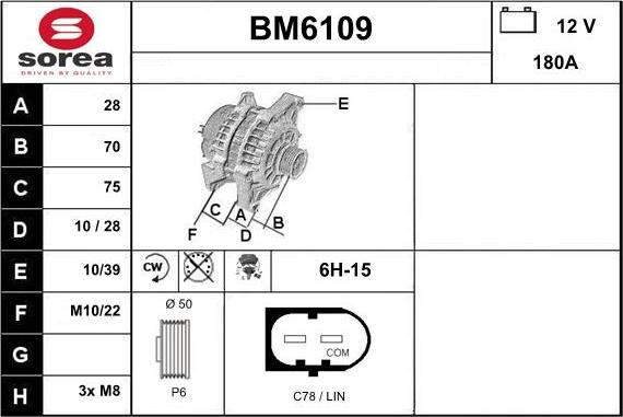 Sera BM6109 - Alternatore autozon.pro