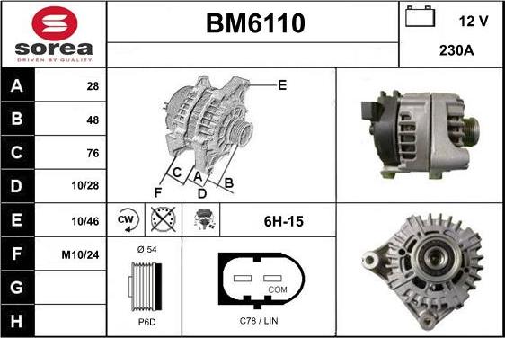 Sera BM6110 - Alternatore autozon.pro