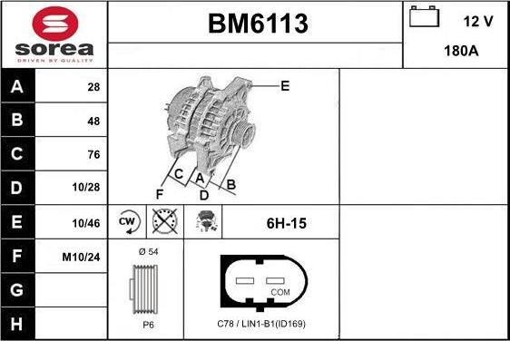 Sera BM6113 - Alternatore autozon.pro