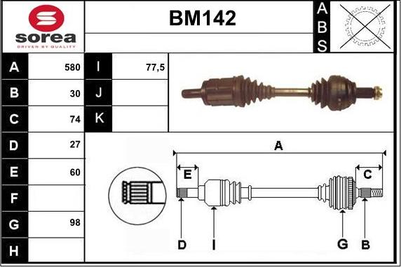 Sera BM142 - Albero motore / Semiasse autozon.pro