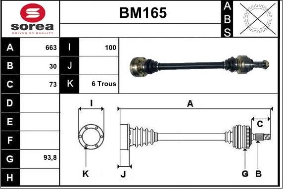 Sera BM165 - Albero motore / Semiasse autozon.pro