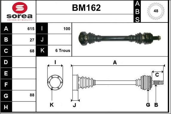 Sera BM162 - Albero motore / Semiasse autozon.pro