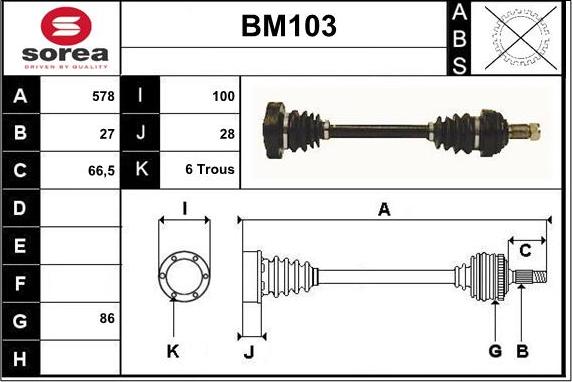 Sera BM103 - Albero motore / Semiasse autozon.pro