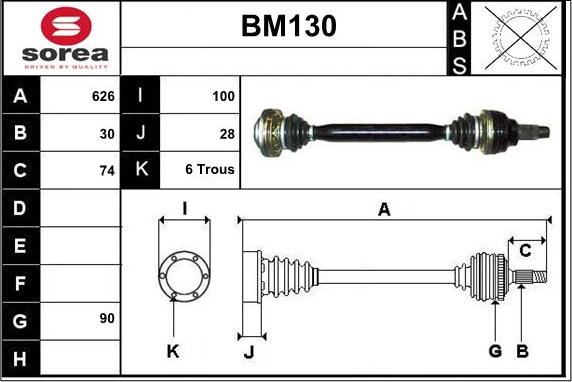 Sera BM130 - Albero motore / Semiasse autozon.pro