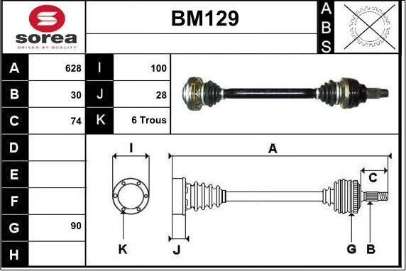 Sera BM129 - Albero motore / Semiasse autozon.pro