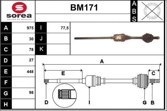 Sera BM171 - Albero motore / Semiasse autozon.pro