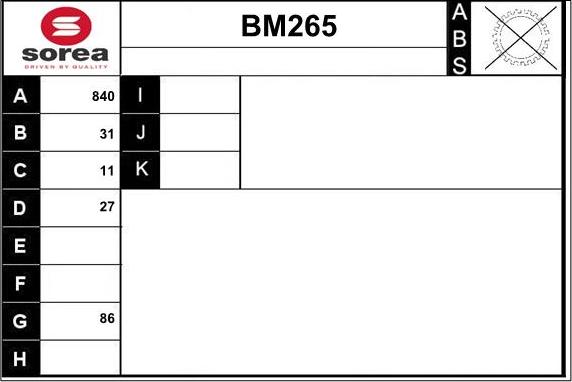 Sera BM265 - Albero motore / Semiasse autozon.pro