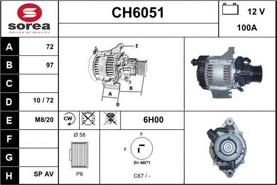 Sera CH6051 - Alternatore autozon.pro