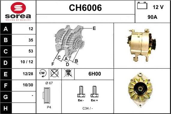 Sera CH6006 - Alternatore autozon.pro