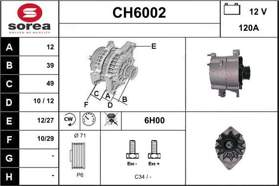 Sera CH6002 - Alternatore autozon.pro