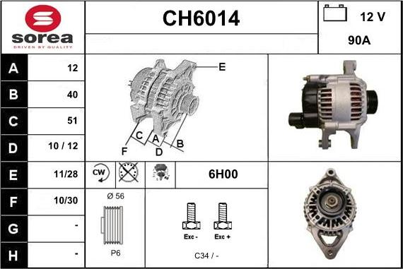 Sera CH6014 - Alternatore autozon.pro