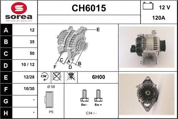 Sera CH6015 - Alternatore autozon.pro