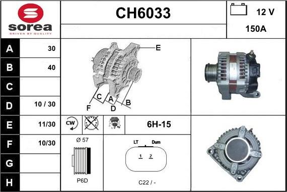 Sera CH6033 - Alternatore autozon.pro