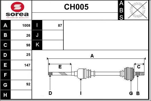 Sera CH005 - Albero motore / Semiasse autozon.pro