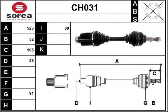 Sera CH031 - Albero motore / Semiasse autozon.pro