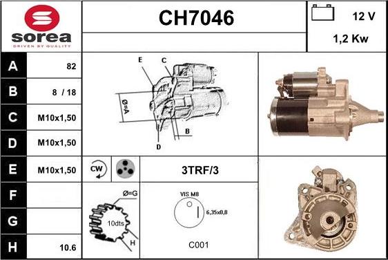 Sera CH7046 - Motorino d'avviamento autozon.pro