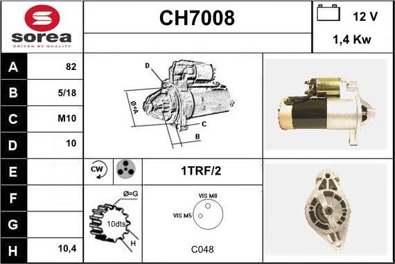 Sera CH7008 - Motorino d'avviamento autozon.pro