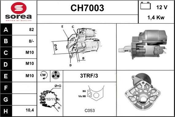 Sera CH7003 - Motorino d'avviamento autozon.pro