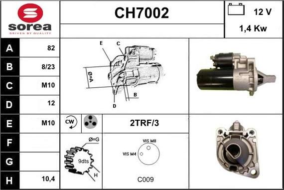 Sera CH7002 - Motorino d'avviamento autozon.pro