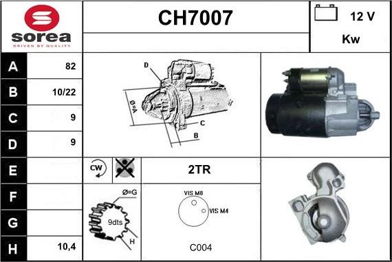 Sera CH7007 - Motorino d'avviamento autozon.pro