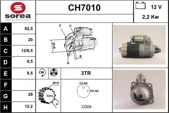 Sera CH7010 - Motorino d'avviamento autozon.pro