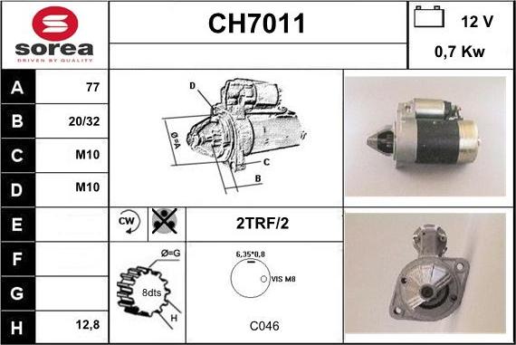 Sera CH7011 - Motorino d'avviamento autozon.pro