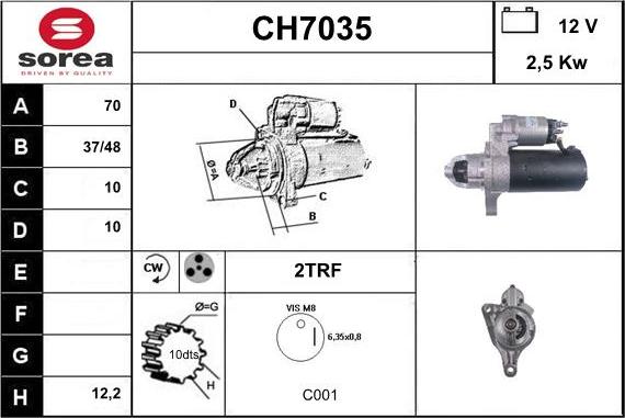 Sera CH7035 - Motorino d'avviamento autozon.pro