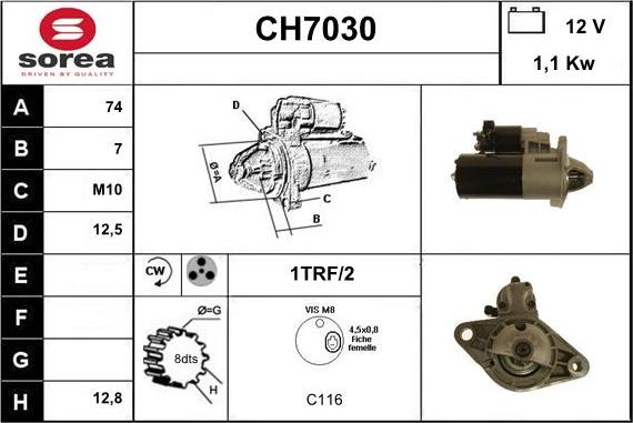 Sera CH7030 - Motorino d'avviamento autozon.pro