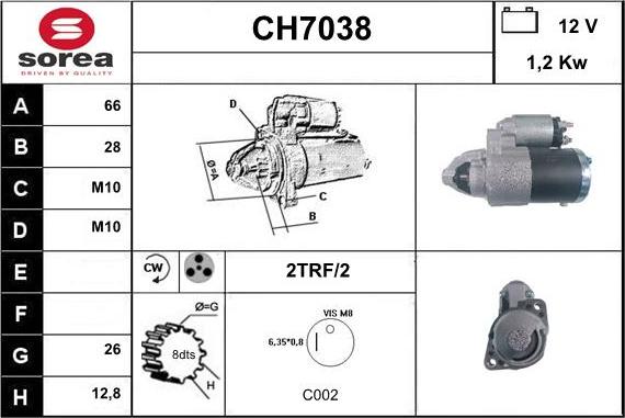 Sera CH7038 - Motorino d'avviamento autozon.pro