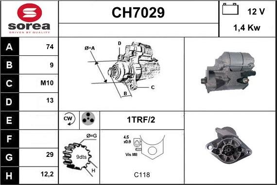 Sera CH7029 - Motorino d'avviamento autozon.pro