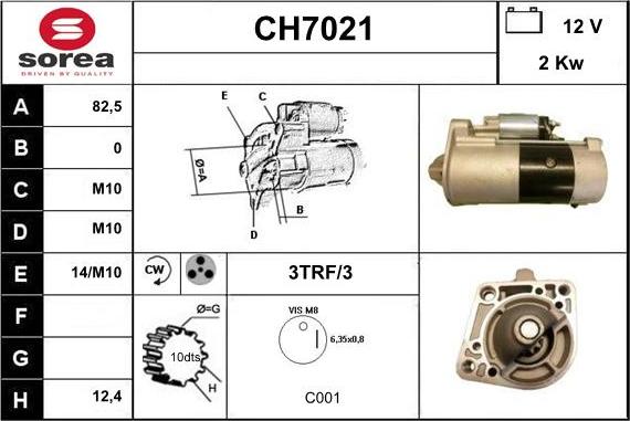 Sera CH7021 - Motorino d'avviamento autozon.pro