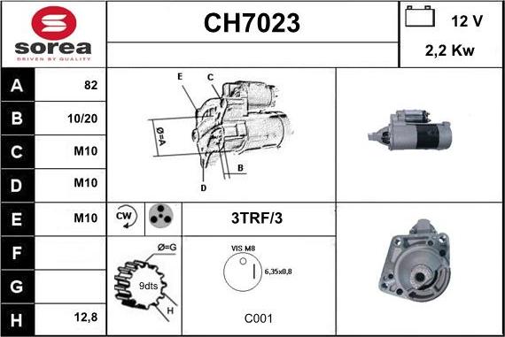 Sera CH7023 - Motorino d'avviamento autozon.pro