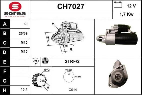 Sera CH7027 - Motorino d'avviamento autozon.pro