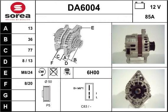 Sera DA6004 - Alternatore autozon.pro