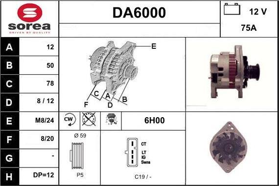 Sera DA6000 - Alternatore autozon.pro